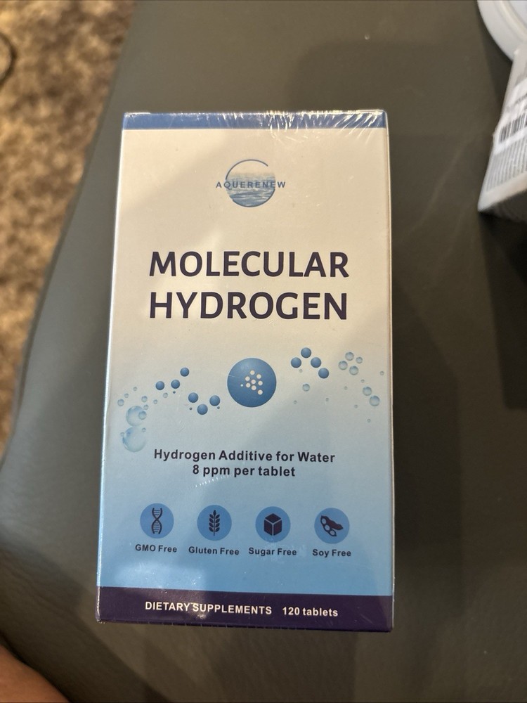 Aquerenew Molecular Hydrogen Additive for Water, 120 Tablets 8 ppm Exp 10/27