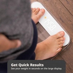 Digital Bathroom Scale – High-Precision Body Weight Scale, 400 lb Capacity, Back