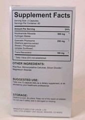 Acentiallabs NAD + Nicotinamide Riboside Resveratrol 910 mg 120 Caps EXP 10/2027