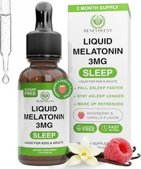 Benevolent Liquid Melatonin Drops – Fast-Acting Sleep Aid for All Ages, 3mg