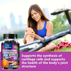 Triple Strength Glucosamine Chondroitin MSM Turmeric Joint Support 120 Capsules