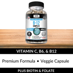 Vitamin B-12 Complex 60ct, B-12 Vitamins, Energy, Cardio, Aids Nervous System