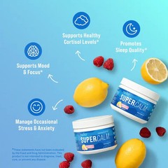 Nello SuperCalm Raspberry Lemonade Drink Mix 30 Servings 4.5 oz Exp 09/2027