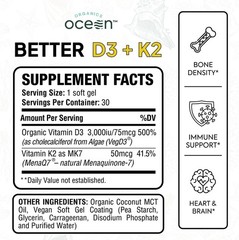 Clinically Proven D3 & K2 Softgels – 30 Count for Maximum Bioavailability