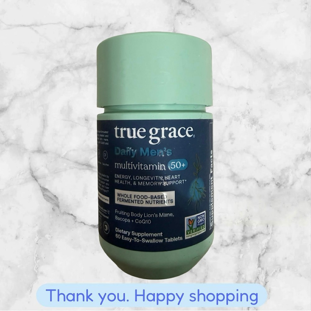 New True Grace Daily Men’s Multivitamin 50+ 60 Easy-To-Swallow Tablets 08/2026+