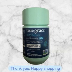 New True Grace Daily Men’s Multivitamin 50+ 60 Easy-To-Swallow Tablets 08/2026+
