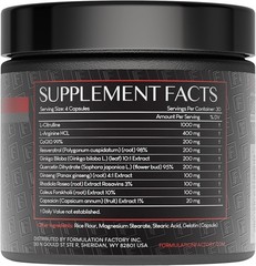 New Heart of Steel Nitric Oxide Booster L-Citrulline L-Arginine CoQ10 120 Caps