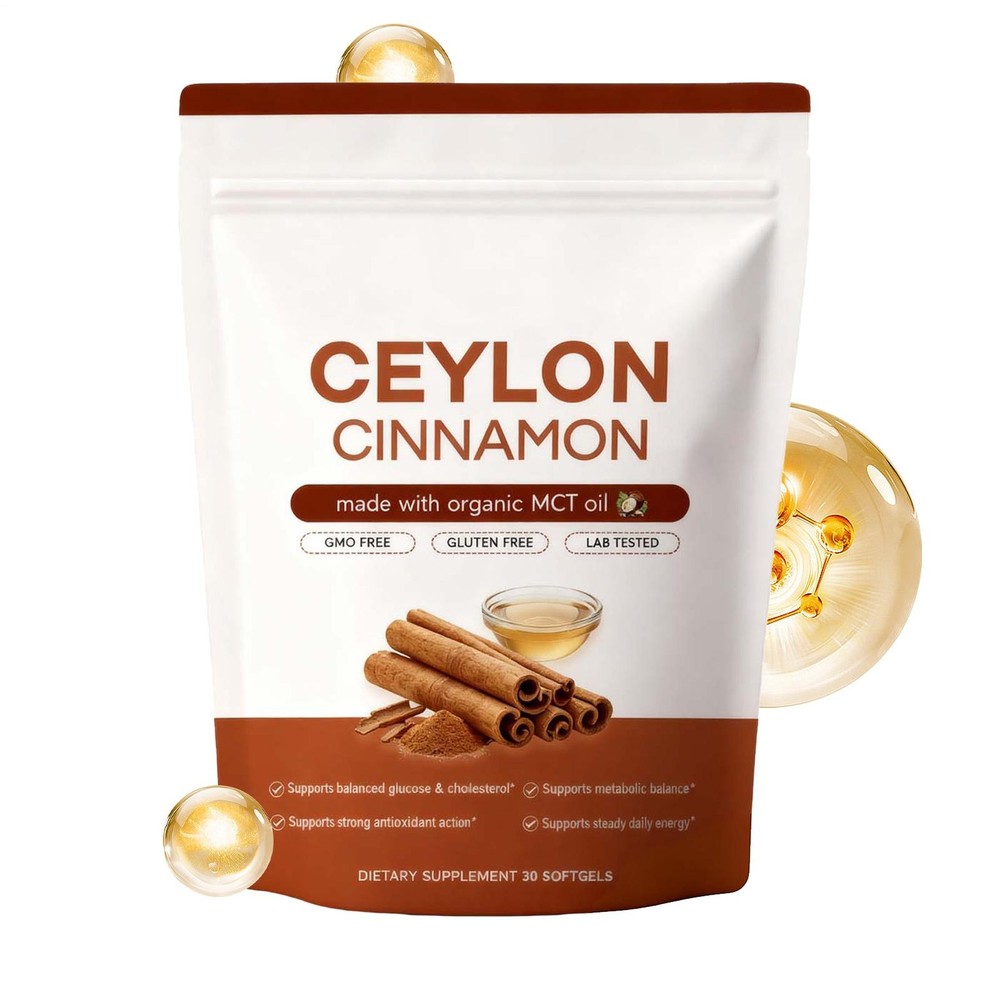 Ceylon Cinnamon 7,200Mg Equivalent 30 Softgels includes MCT Oil 30 Soft Gels