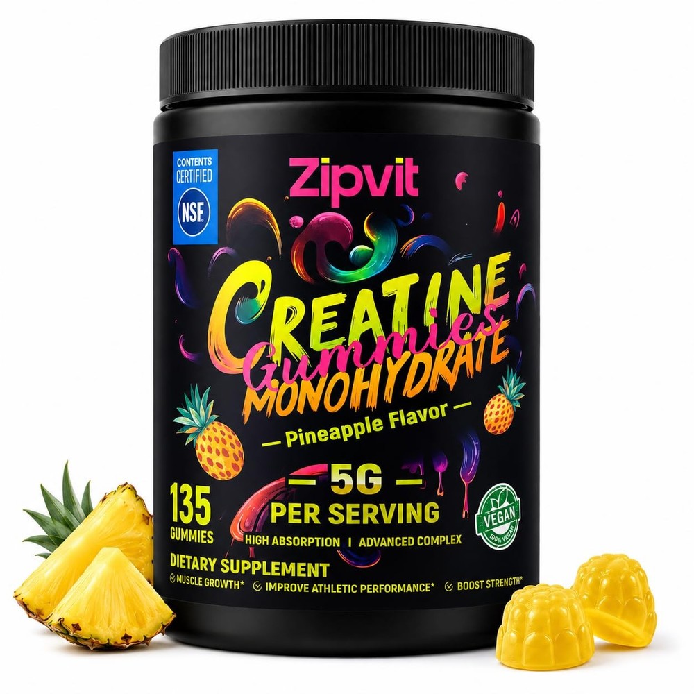 Zipvit Creatine Monohydrate Gummies Nsf Certified Creatine Gummy 5G Dose For