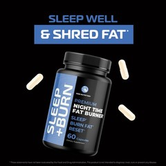 Night Time Fat Burner to Shred Fat While You Sleep Appetite Suppressant, 60 ct