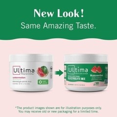 Ultima Replenisher Electrolyte Hydration Powder 30 Servings Watermelon, 3.7 oz