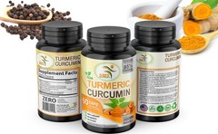 TUMERIC 3000 Mg DAILY TURMERIC MAX Potency CURCUMIN 95% PILLS With Black Pepper