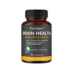 Brain Health Supplement Improves Memory Focus Support Thinking Health 30-120 Cap