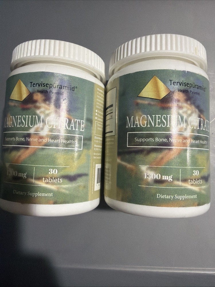 2 X Magnesium Citrate 1300mg Per Serving Highest Potency 30 Capsules Health Pyra