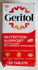 Geritol, Multivitamin Supplement, Contains B-Vitamins, Antioxidants Exp- 9/2028