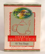 Organic White tea 18 teabags per box Generation Tea