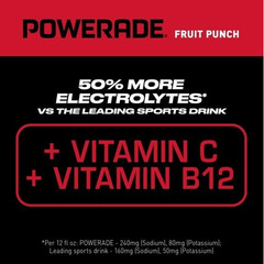 POWERADE Fruit Punch Electrolyte Sports Drink Bottles, 20 fl oz, 8 PackPOWERADE