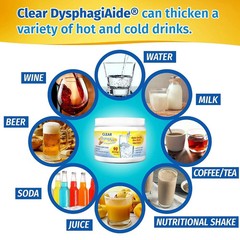 4 Pack Clear DysphagiAide Thickener Powder 4.4oz 90 Servings IDDSI
