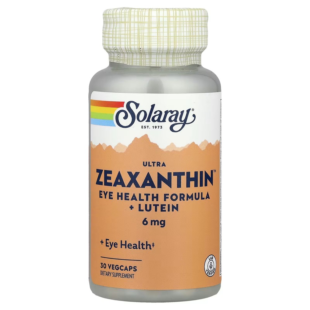 2 X Solaray, Ultra Zeaxanthin, 6 mg, 30 VegCaps-worldwide