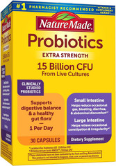 Nature Made Probiotics Extra Strength 15 Billion CFU Digestive Health 30 Caps