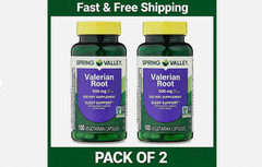 Spring Valley Valerian Root Capsules, 500 mg, 100 Count, pack of 2