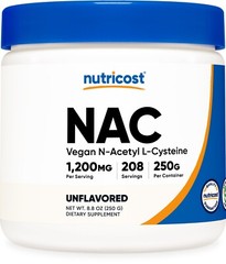 Nutricost N-Acetyl Cysteine (NAC) Powder 250 Grams – Vegan NAC