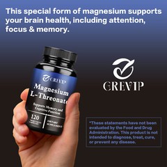 120pcs Magnesium L-Threonate 2000mg – Nootropic Brain Booster, Memory & Focus