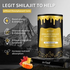 BIYODE Pure Himalayan Shilajit Honey Sticks,for Energy Boost & immune Support