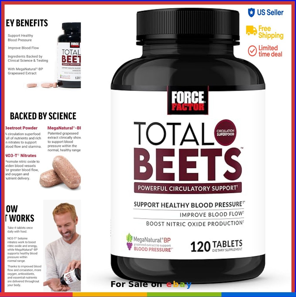 Beet Root Tablets 120 Count Grape Seed Extract Nitric Oxide Booster Heart