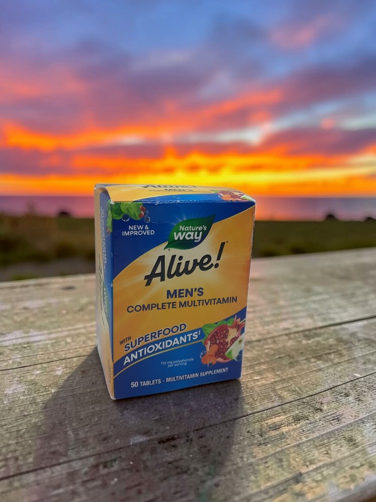 Alive! Men’s Complete Multivitamin Superfood Antioxidants 50 Tabs Exp 9/2026