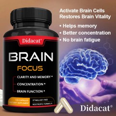 Brain Supplement For Focus, Memory Function & Brain Fatigue 120 Capsule