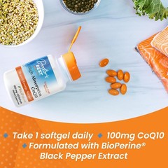 High Absorption CoQ10 with BioPerine, Gluten Free, Heart Health & Energy, 100mg,