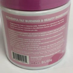 Obvi Collagenic Burn Thermogenic Fat Burner Supplement 120 Capsules – Exp 9/2028
