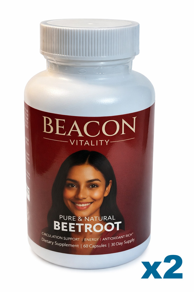 Organic Beetroot Capsules – Premium Quality Ingredients – USA Facility – 2 Month