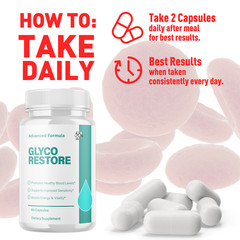 (2 Pack) Glyco Restore Capsules Advanced Support Blood Supplement 120 Capsules