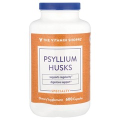 2 X The Vitamin Shoppe, Psyllium Husks, 600 Capsules (720 mg per Capsule)