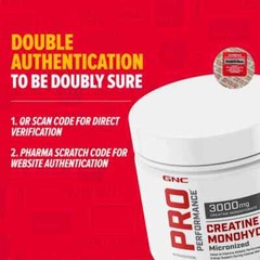 GNC Pro Performance Creatine Monohydrate Unflavoured 100 gm Micronized FREESHIP