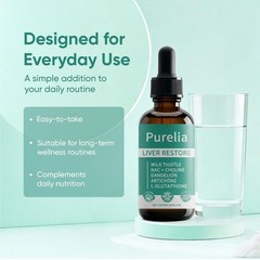 Purelia Liver Restore, Complete Liver Support Supplement with Milk Thistle, Dand