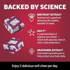2PCS Force Factor Beets Total Concentrated Soft Beet Root Chews