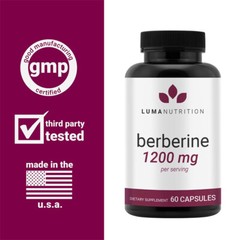Berberine Supplement 1200 mg per Serving Berberine HCI LUMA NUTRITION NEW