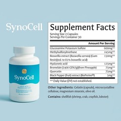 Synocell Joint Support Capsules 60 Count Daily Supplement Exp.6/2027