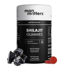 Man Matters Pure Himalayan Shilajit Gummies Boosts Stamina,Strength: Pack of 60