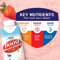 Boost Glucose Control Ready To Drink Nutritional Drinks Creamy Strawberry 8 Fl