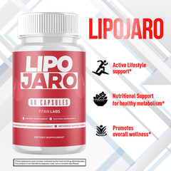 Lipojaro Advanced Formula Supplement to Support Digestion & Fitness 300 Capsules