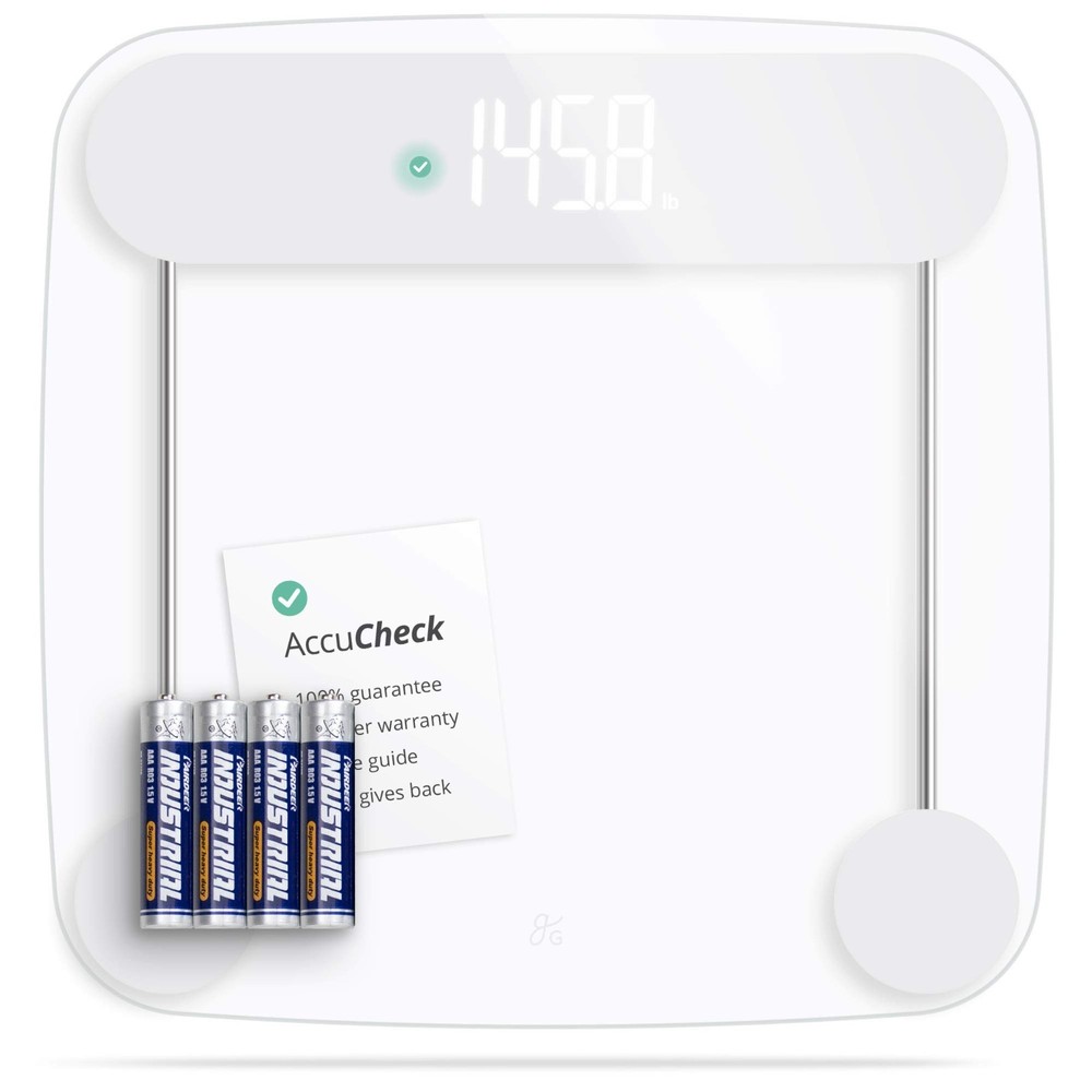 Digital Bathroom Scale – High-Precision Body Weight Scale, 400 lb Capacity, Back