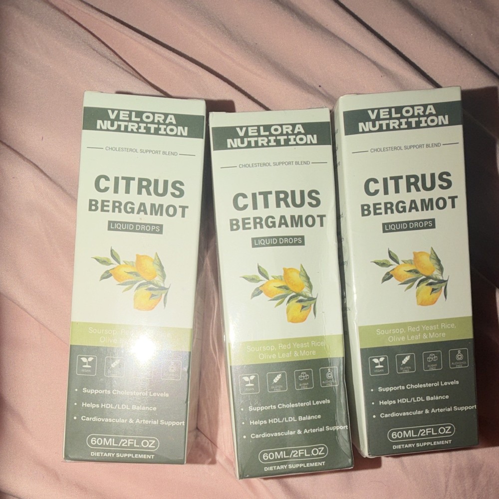 Velora Nutrition Citrus Bergamot Liquid Drops Vegan Non-GMO 2 fl oz 60 mL (3)