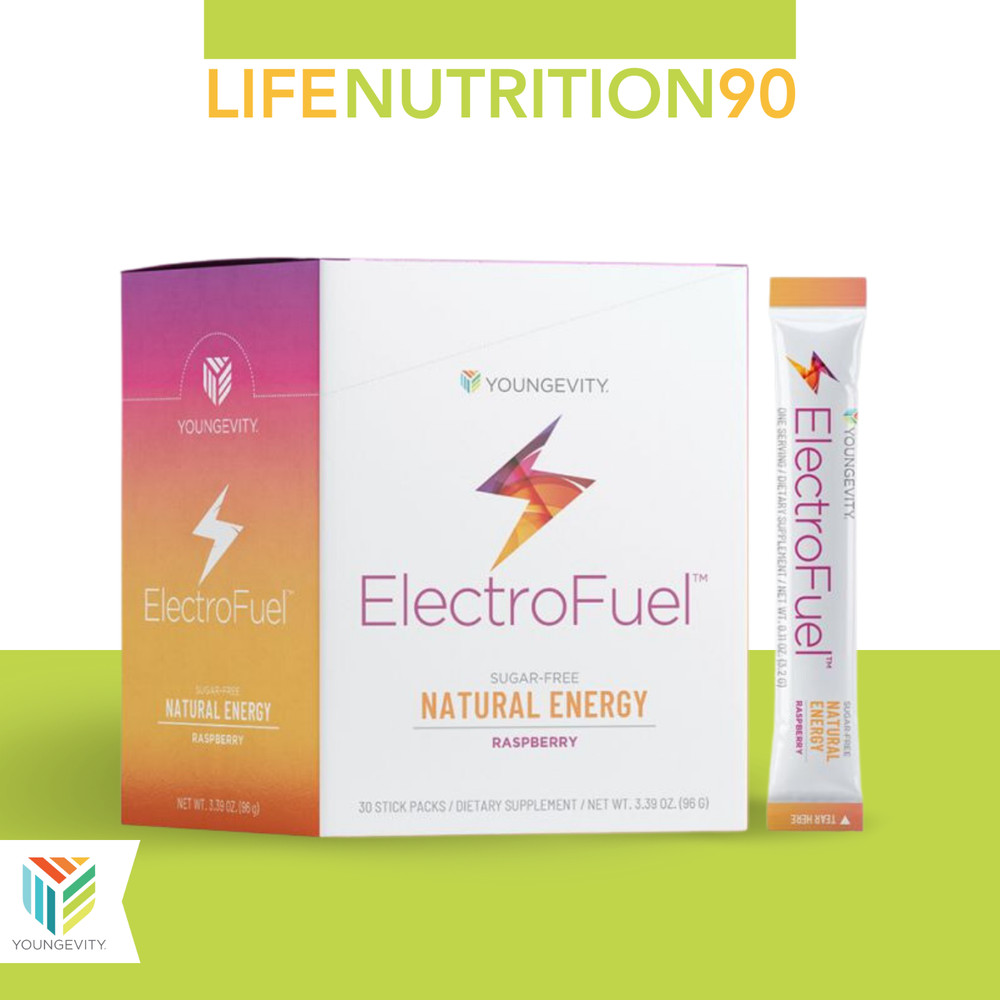 Youngevity Electro Fuel / Raspberry / Natural Energy Drink Mix – 30 Packets