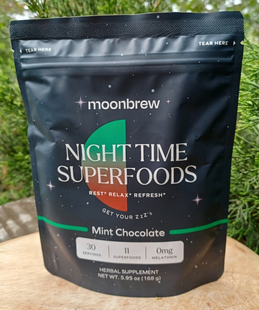 MoonBrew Mint Chocolate Night Time Superfoods Herbal Supp (2) Exp: 03/2027