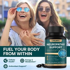Neuropathy Support Nerve Supplement – Advanced R-Alpha 120 Count (Pack of 1)