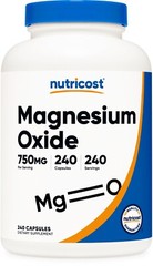 Nutricost Magnesium Oxide 750mg, 240 Capsules – 420mg of Magnesium